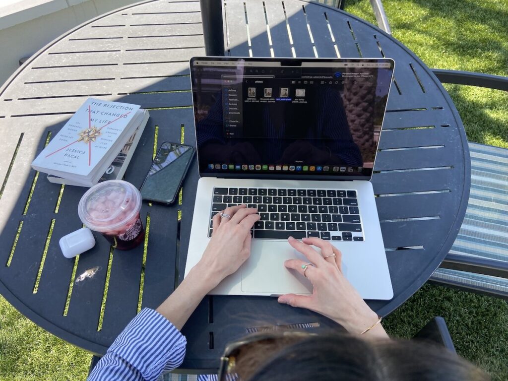 image of searching media on my laptop for my first blog post joenid corner