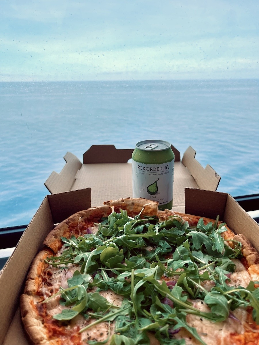 gluten free crust pizza option at The Pizza Place Virgin Voyages