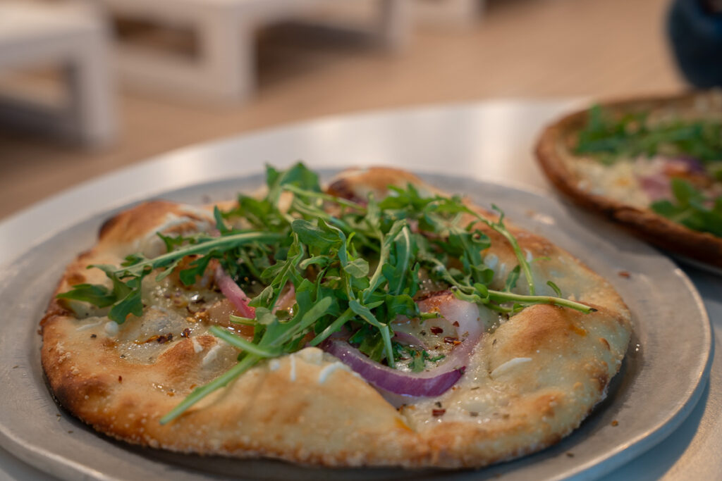 The Pizza Place vegan pizza at Virgin Voyages
