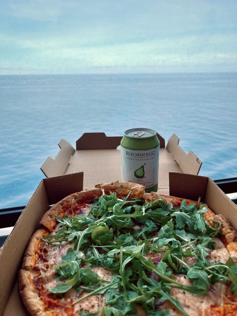 vegan and gluten free crust pizza option at The Pizza Place Virgin Voyages