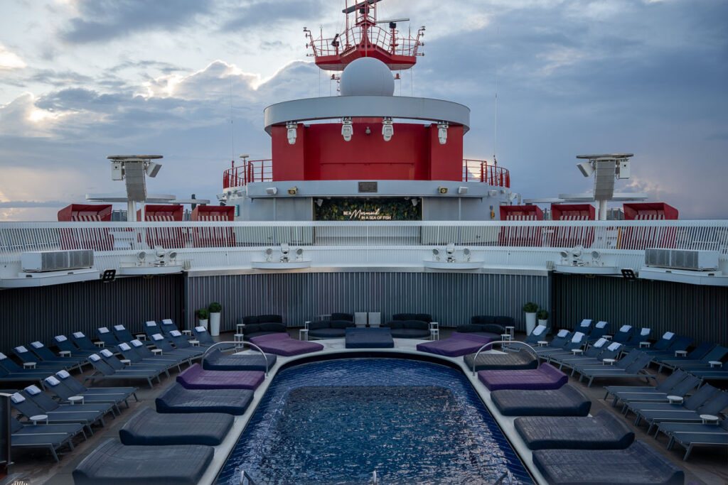 Virgin Voyages Resilient Lady aquatic club pool
