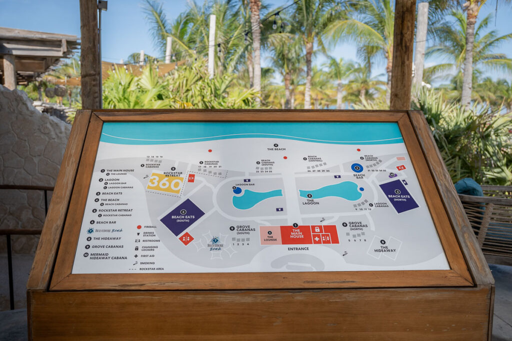 Virgin Voyages Bimini Beach Club map