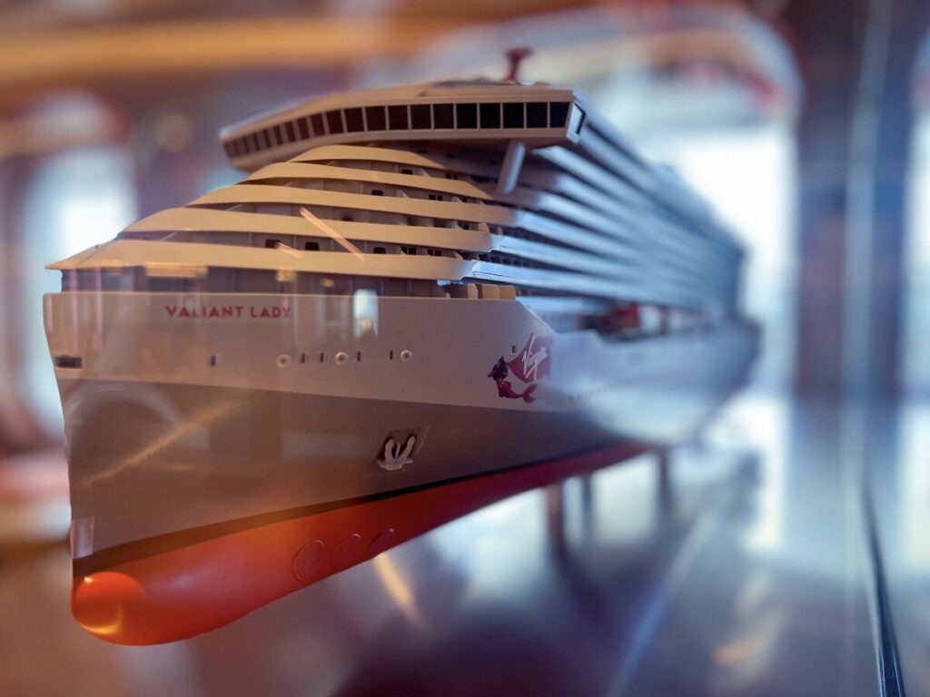 virgin voyages valiant lady ship scale model joenidcorner