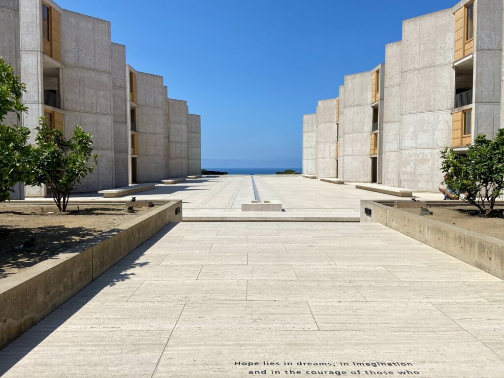 Salk Institute Architecture Tour The River Of Life Fountain