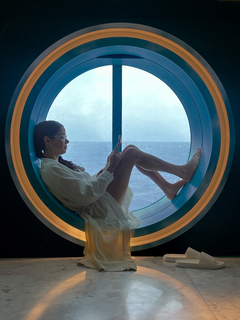 image of reading in spa while monetize your blog