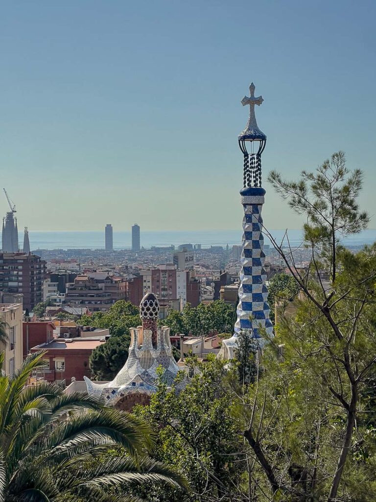 View of Barcelona city from Park Guell