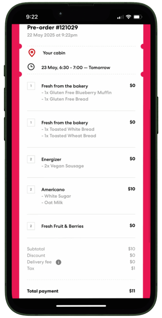 virgin voyages order ship eats app