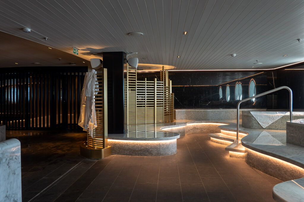 Marble beds from the Virgin Voyages spa review