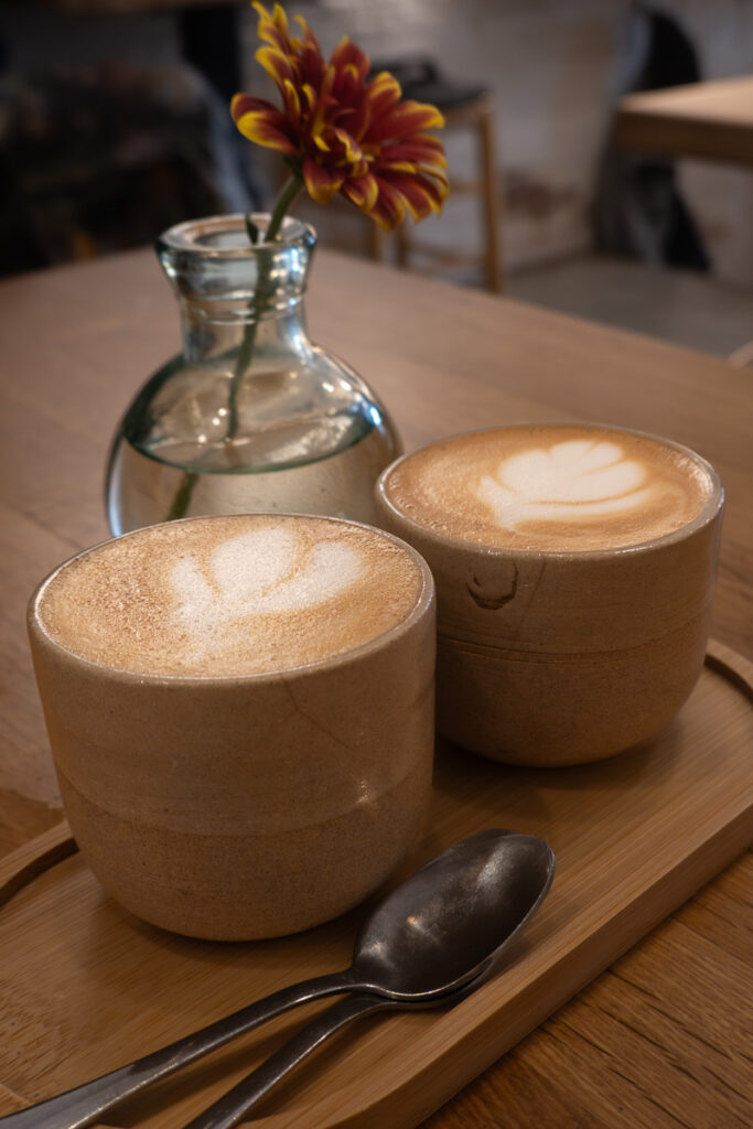 coffee from botanic barcelona vegan restaurant