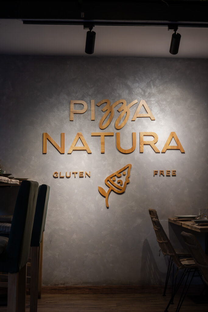 restaurant sign of pizza natura Barcelona