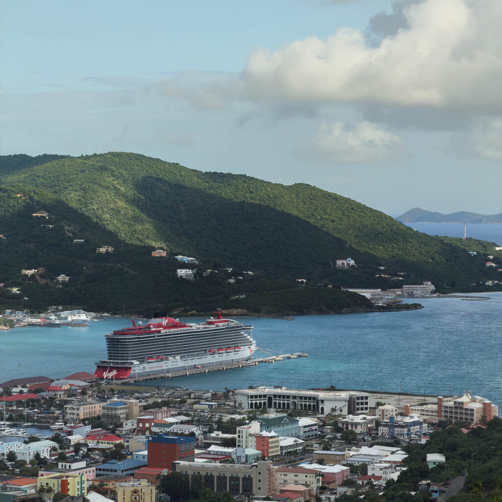 a cruise in the ocean in one of the cruise port guides