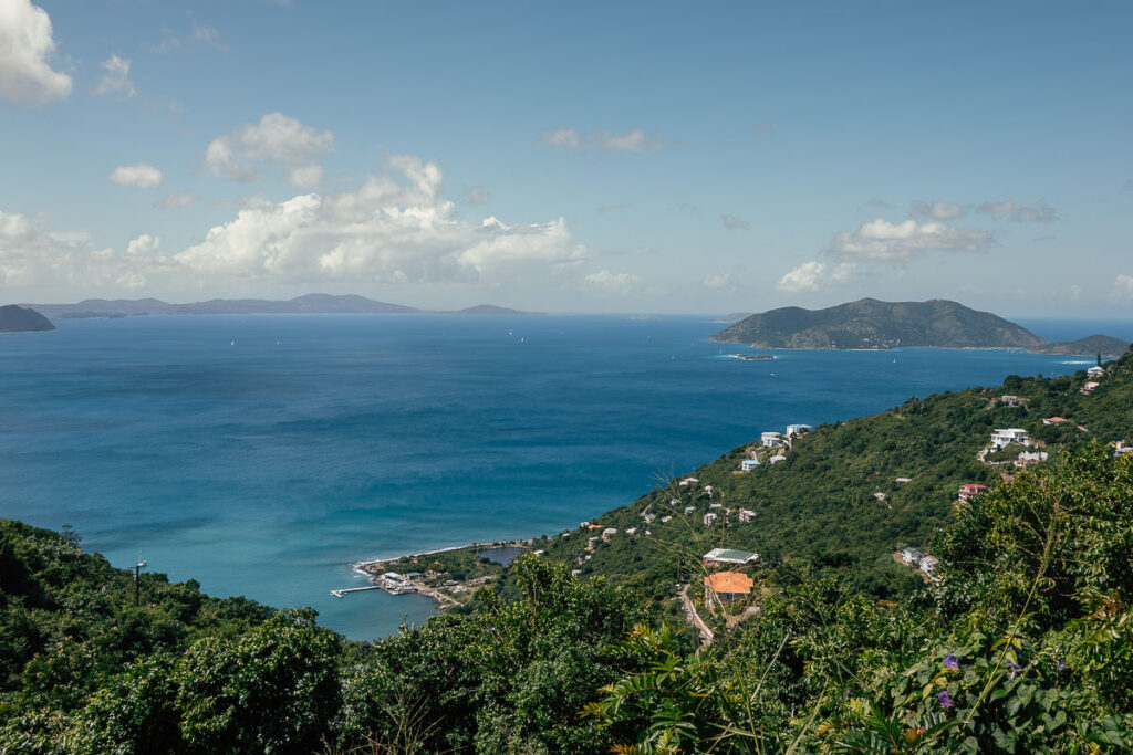 tortola panoramic view of american and british virgin island