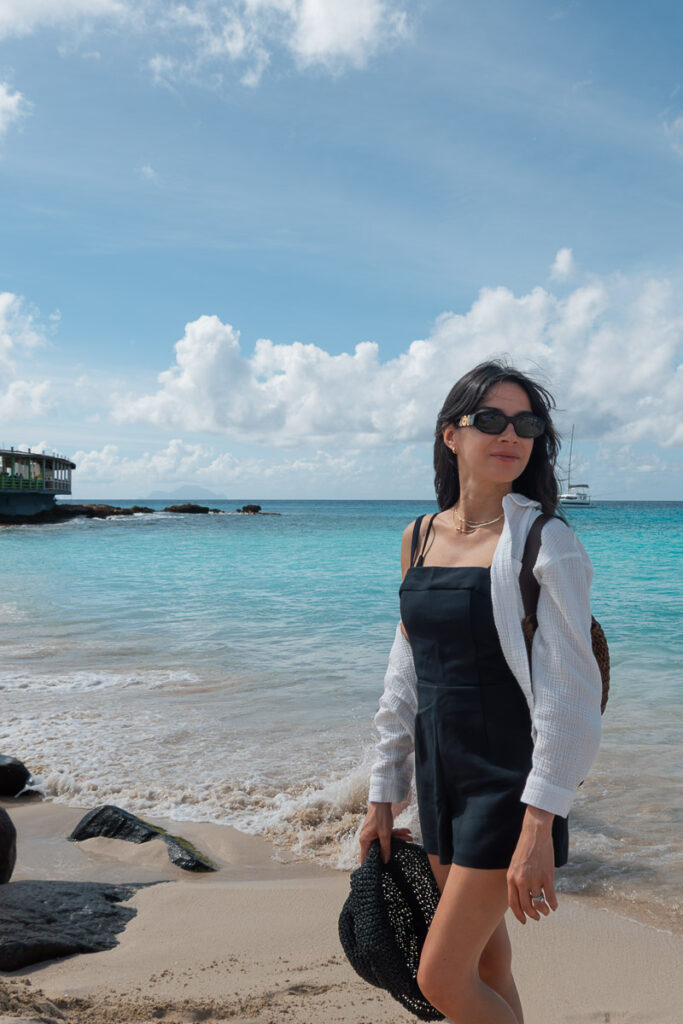 a woman in sint maarten maho beach