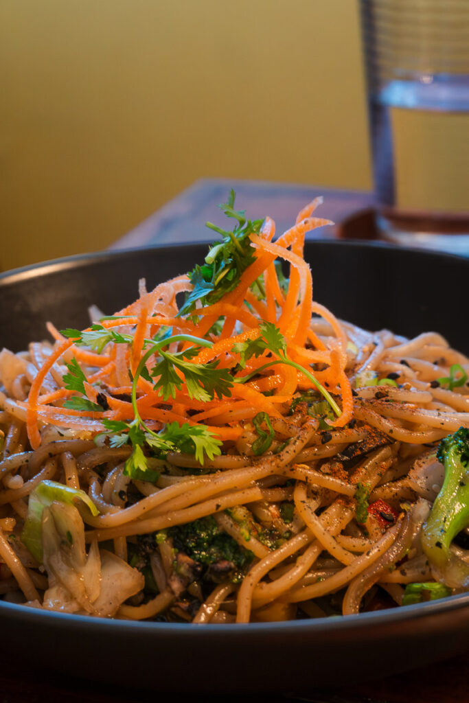 Lomeiny Veggies with ginger garlic soy sauce from terrestre cocina compasion