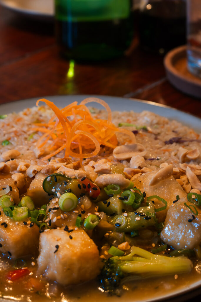 saucy veggie stir fry from terrestre cocina compasion in puerto rico