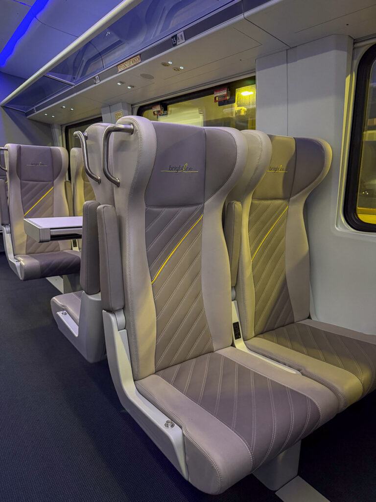 brighline train florida interior chair