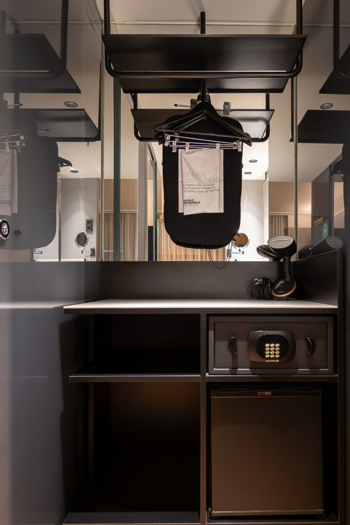 superior room closet in the Occidental Diagonal 414 Barcelona Spain