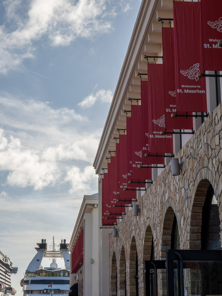 a brick shops in the st maarten cruise port which is one of the things to do on the cruise port