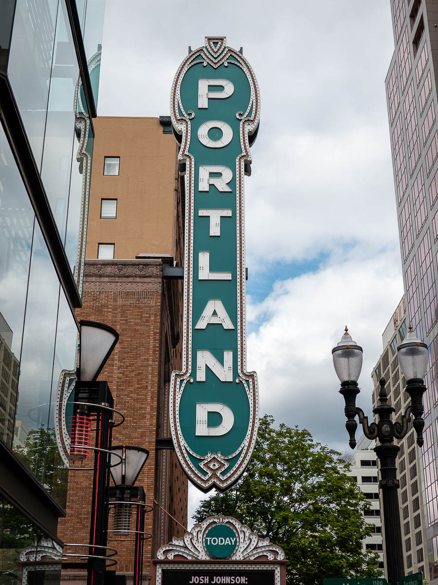 Portland theater sign