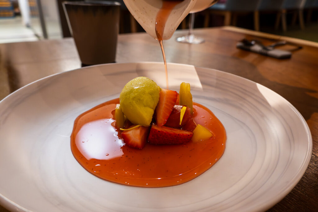 Strawberries, consommé from Xavier Pellicer Barcelona