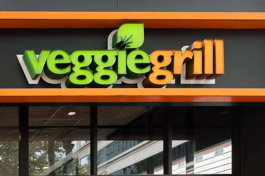 Veggiegrill in Portland sign a vegan food restaurant
