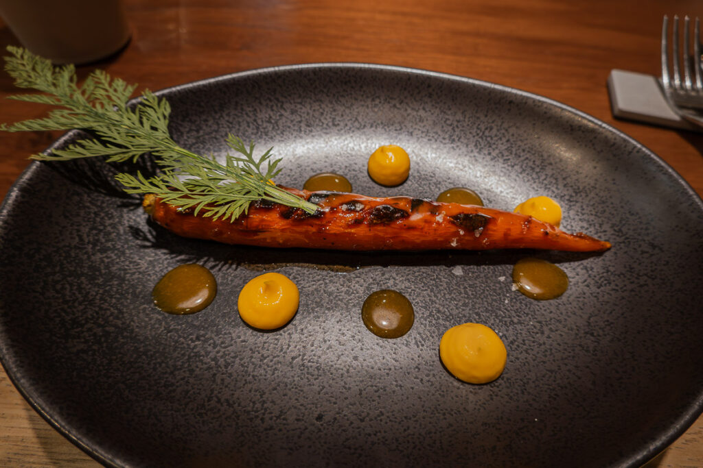 Grilled carrot, orange pil-pil from Xavier Pellicer