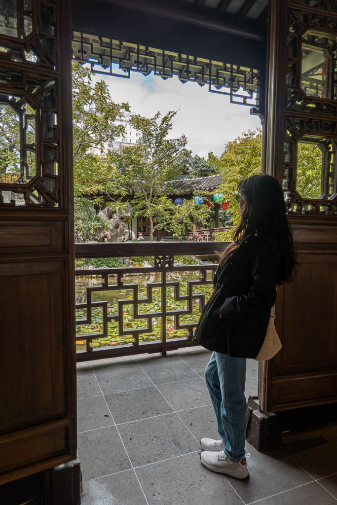 interior of Portland Oregon Chinese Garden