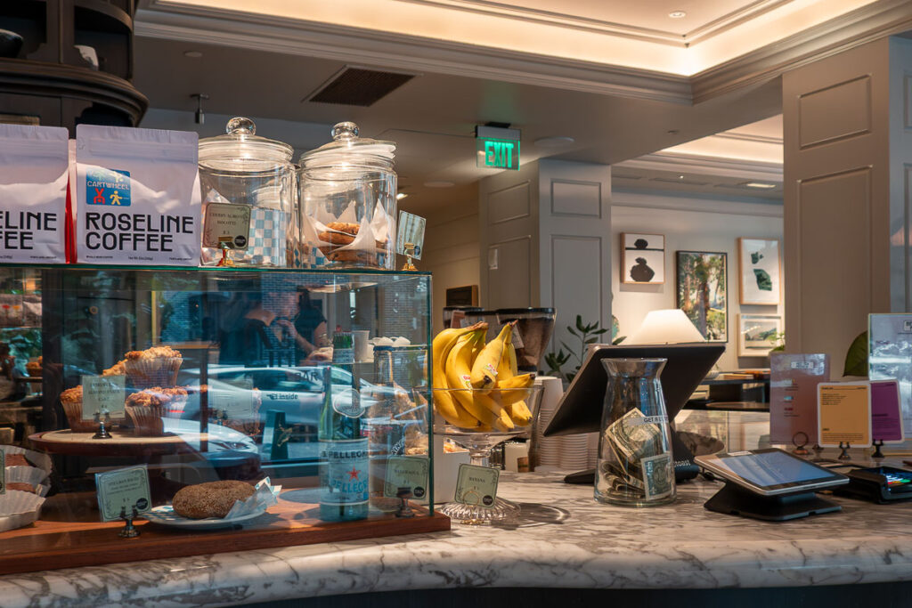 Roseline coffee shop in Portland Woodlark Hotel