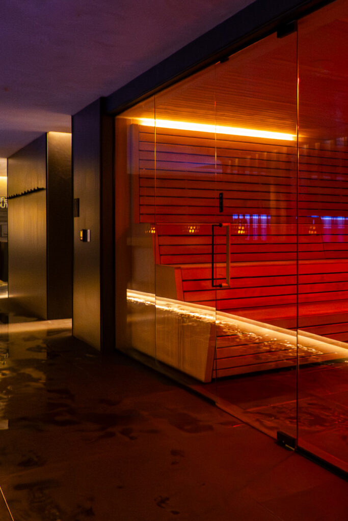 sauna from Cascada luxury spa in Portland Oregon