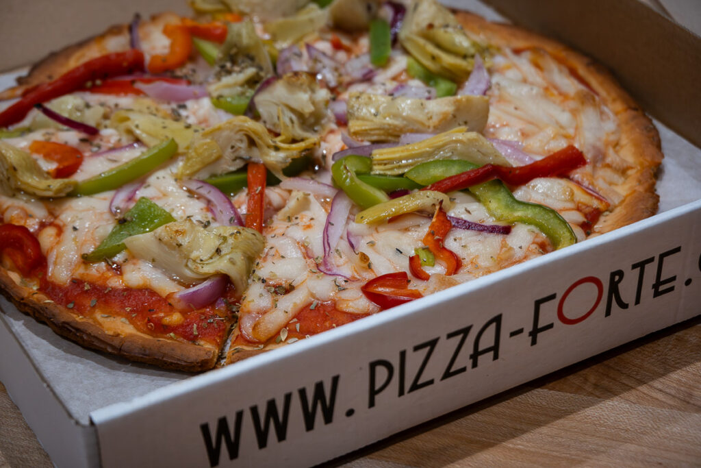 gluten free and vegan pizza in Las Vegas from Pizza Forte in Virgin Hotel