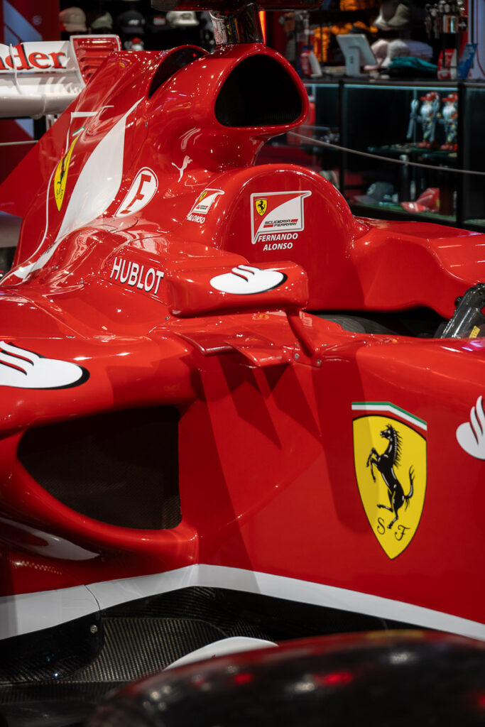 Formula 1 Ferrari Fernando Alonzo car las Vegas f1 fan experience las Vegas