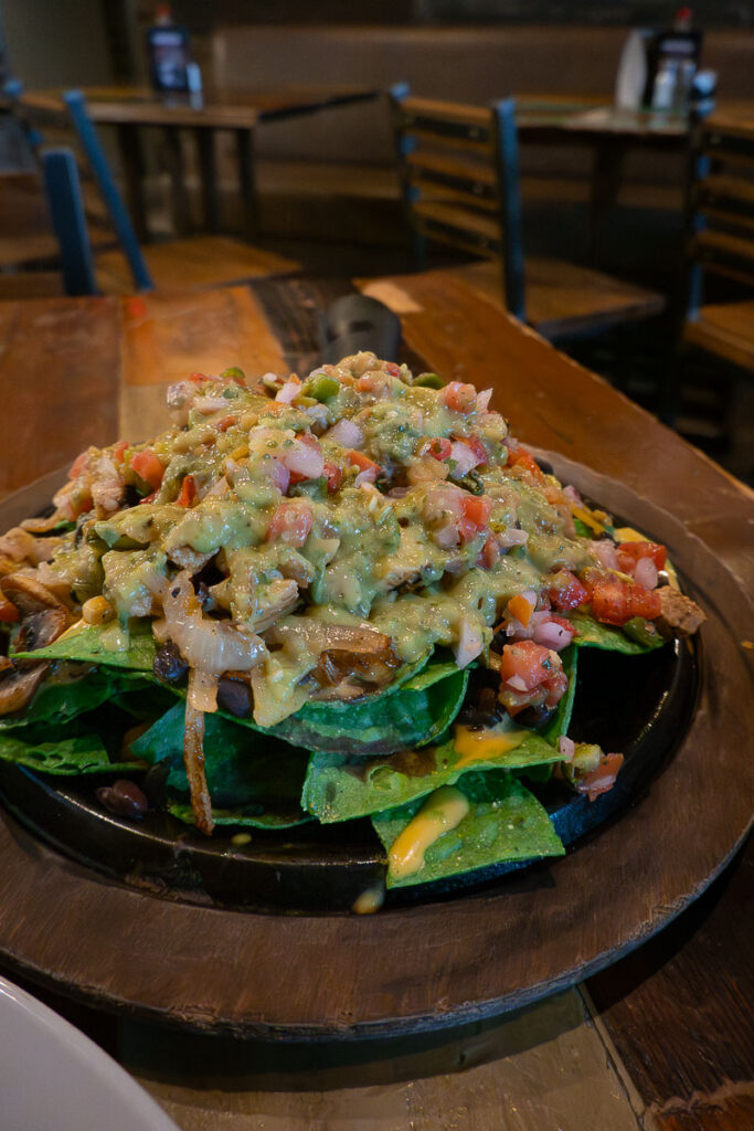 Mexican vegan loaded nachos from Nacho Daddy Las Vegas Strip