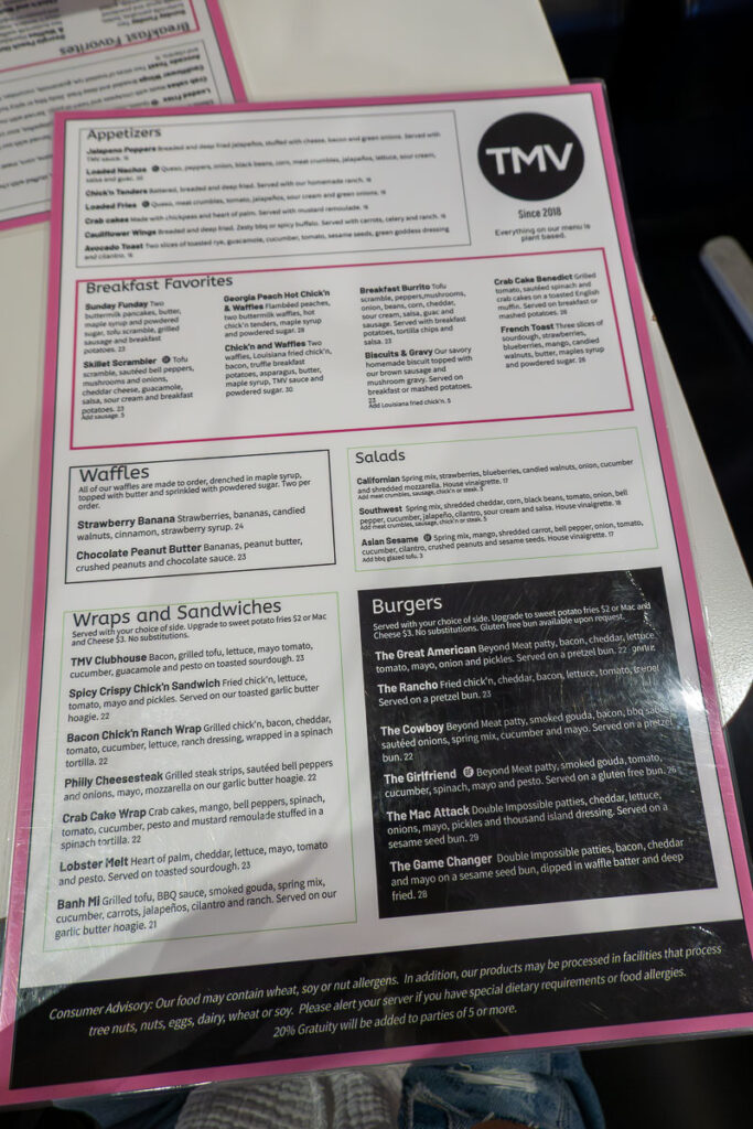 the modern vegan Las Vegas menu