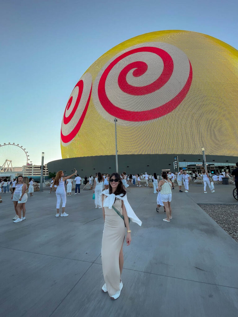 The sphere Las Vegas outside which is one of the things to do in Las Vegas besides gambling