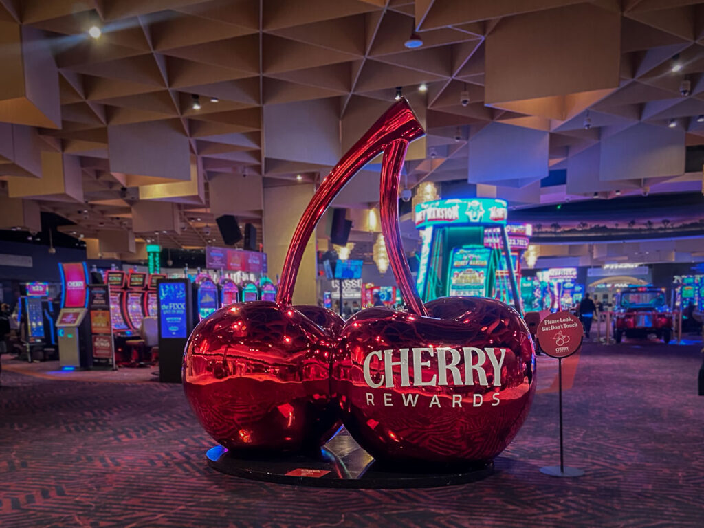 lobby of the Virgin hotel las Vegas casino cherry reward