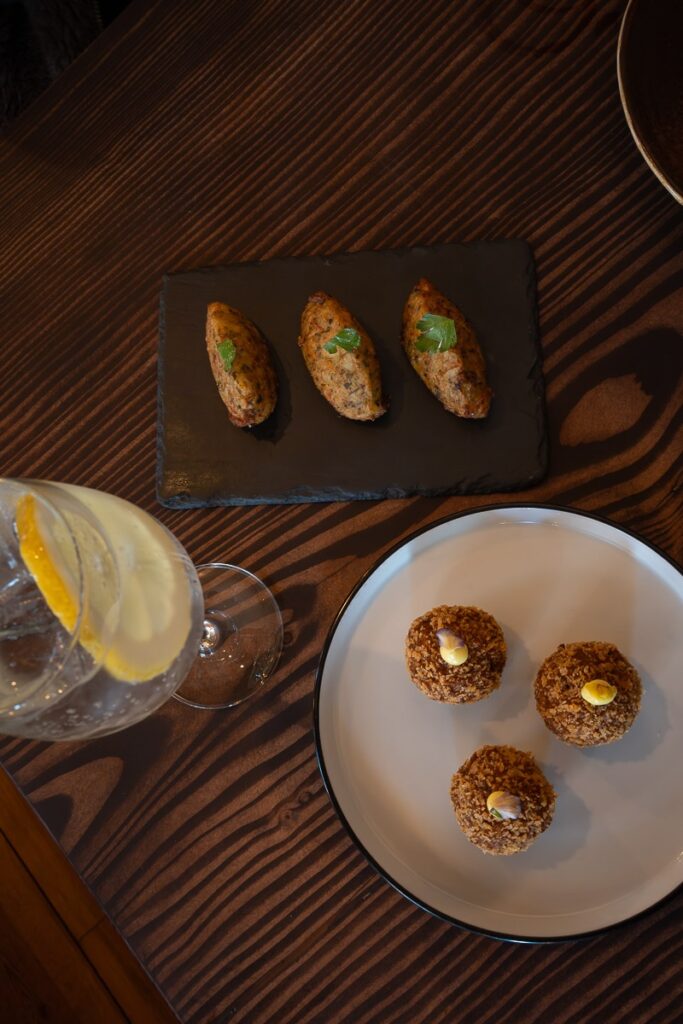 Pasteis de Bacalhau and Croquetes de alheira a vegan Portuguese food from Kong Food Made With Compassion