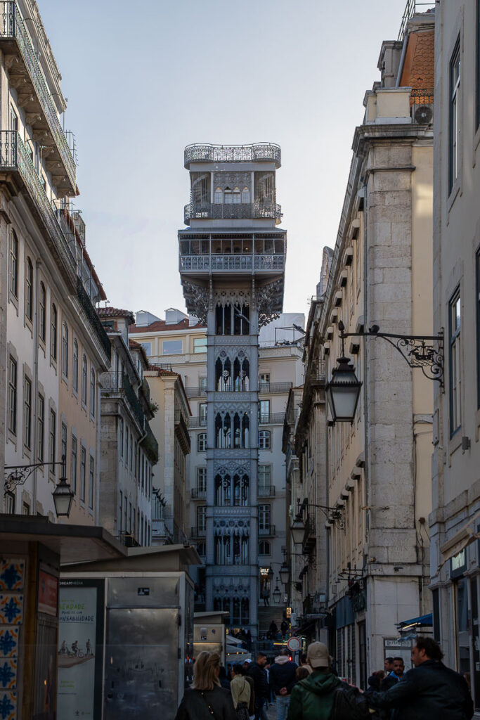Santa Justa lift view from Baixa
