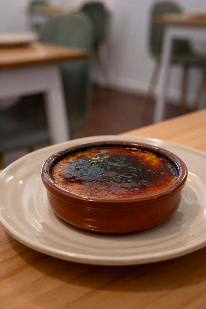 leite creme (creme brûlée) from A Minha Avo Lisbon plant based restaurant