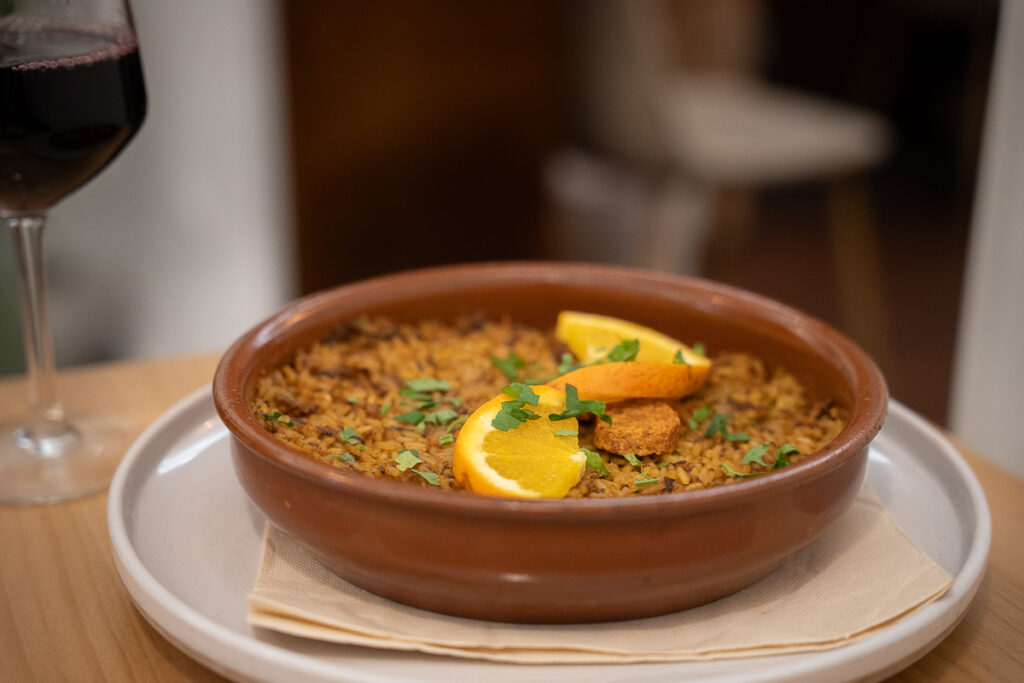 Arroz de pato (duck style rice) from A Minha avo in Lisbon a vegan restaurant