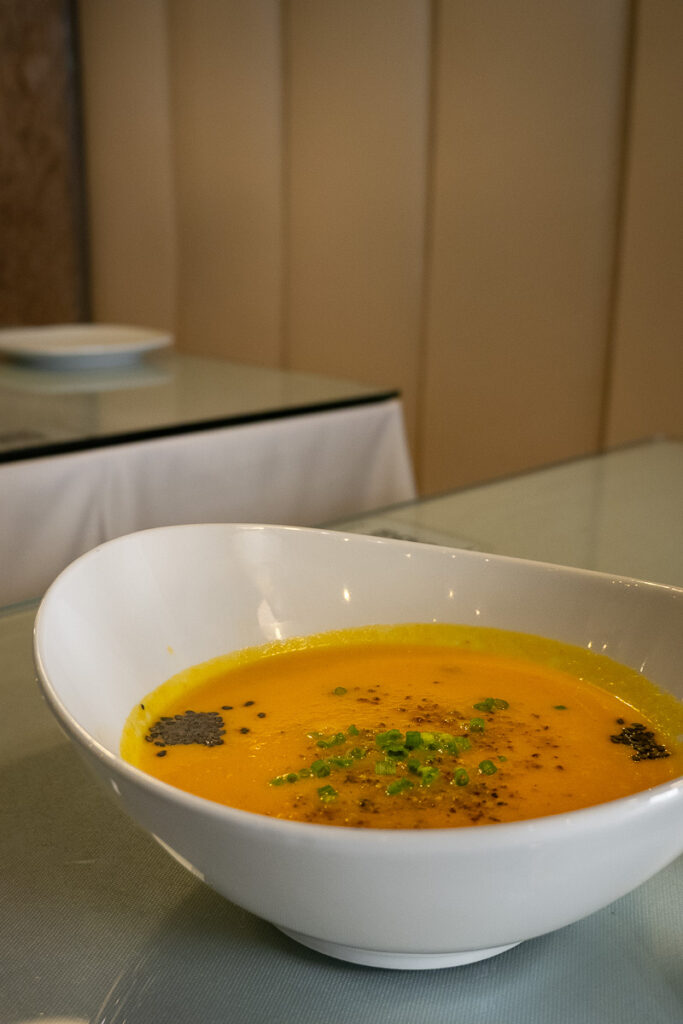 Carrot soup from Organic Chiado Lisbon vegan places