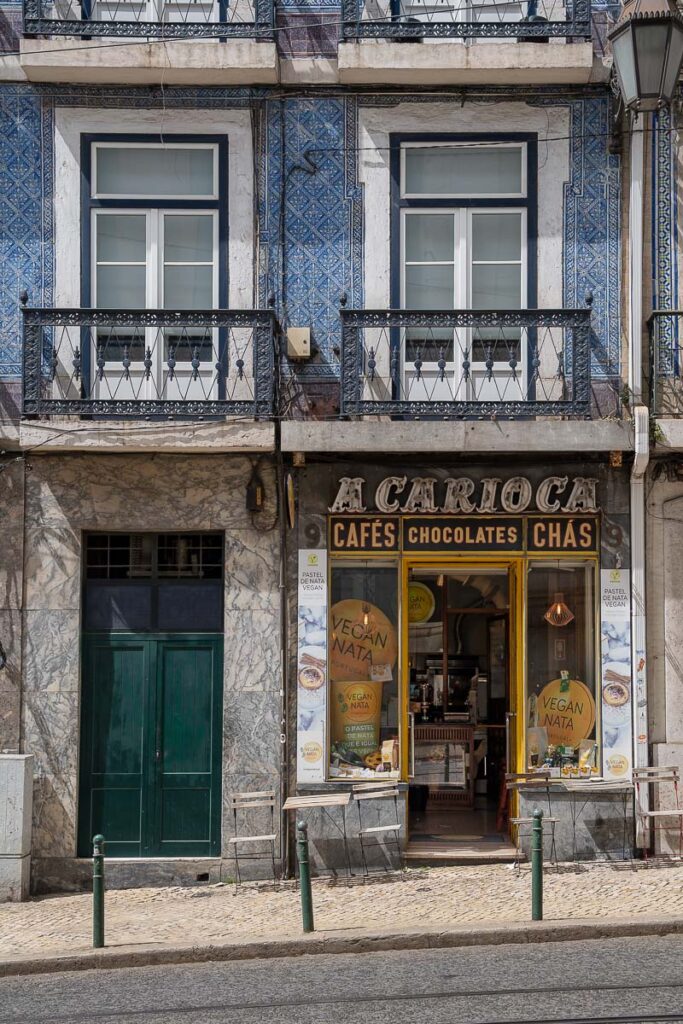 entrance of vegan nata Lisbon a pastel de nata vegan