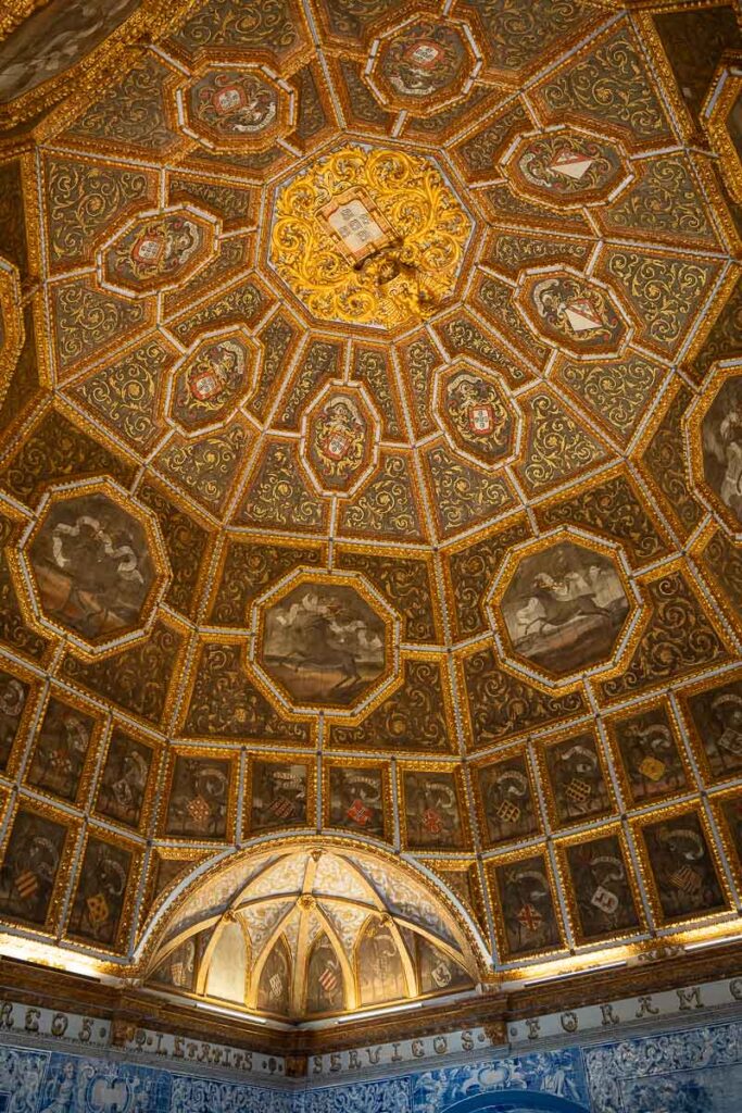 Coat of Arms room ceiling in the National Palace of Sintra
