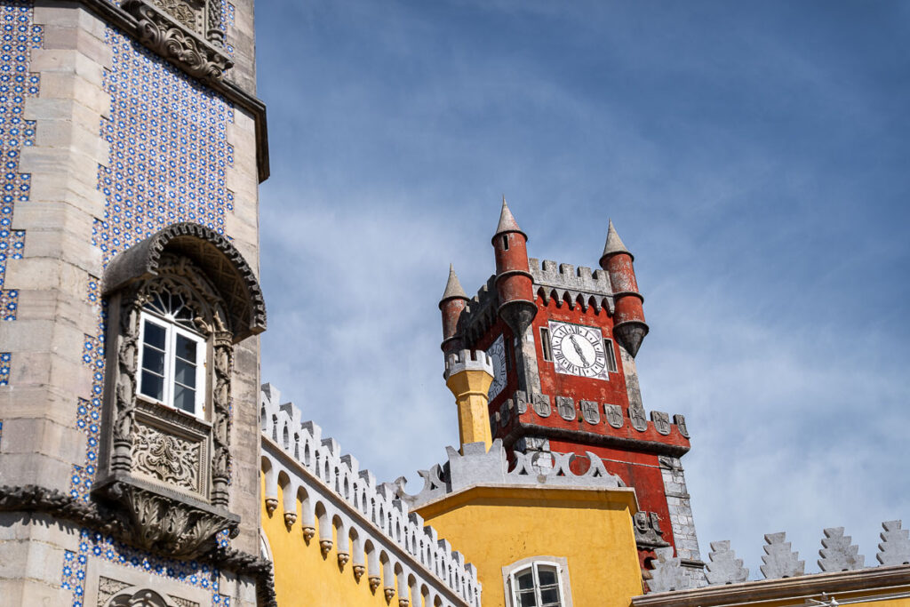 Pena Palace Sintra yellow, red and tile towers