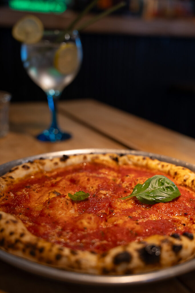 Margherita pizza a vegan junk food Lisbon from Plant Base
