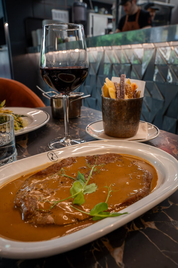 Vegan Portuguese steak from AO26 vegan food in Lisbon