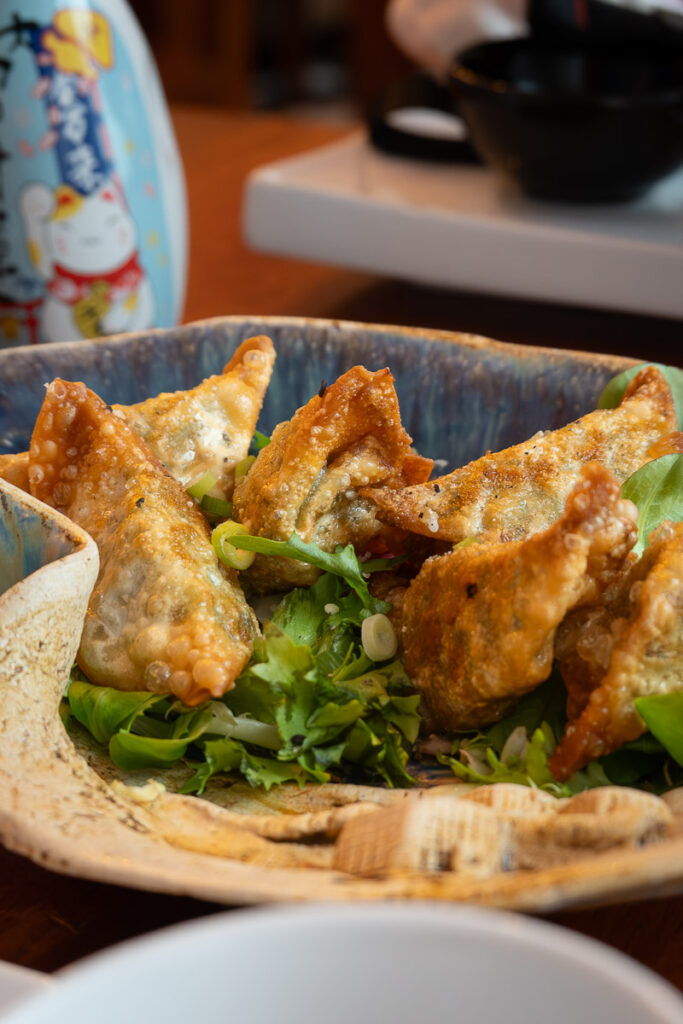 vegetable gyozas from Legumi Sushi Vegan Lisbon