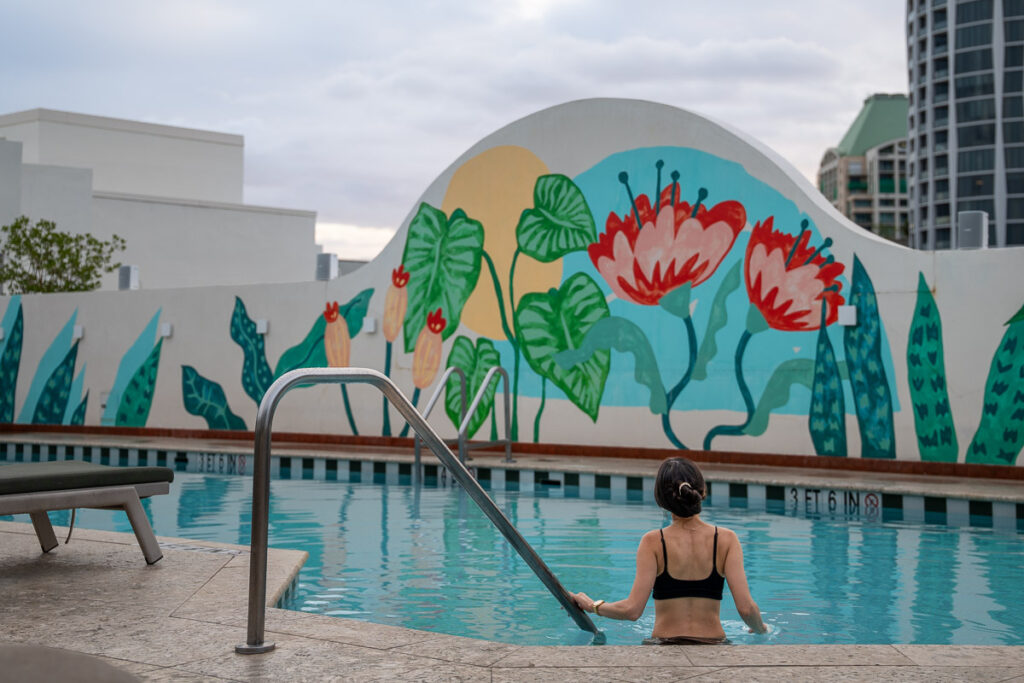 Mayfair Hotel Miami Rooftop Pool Mural