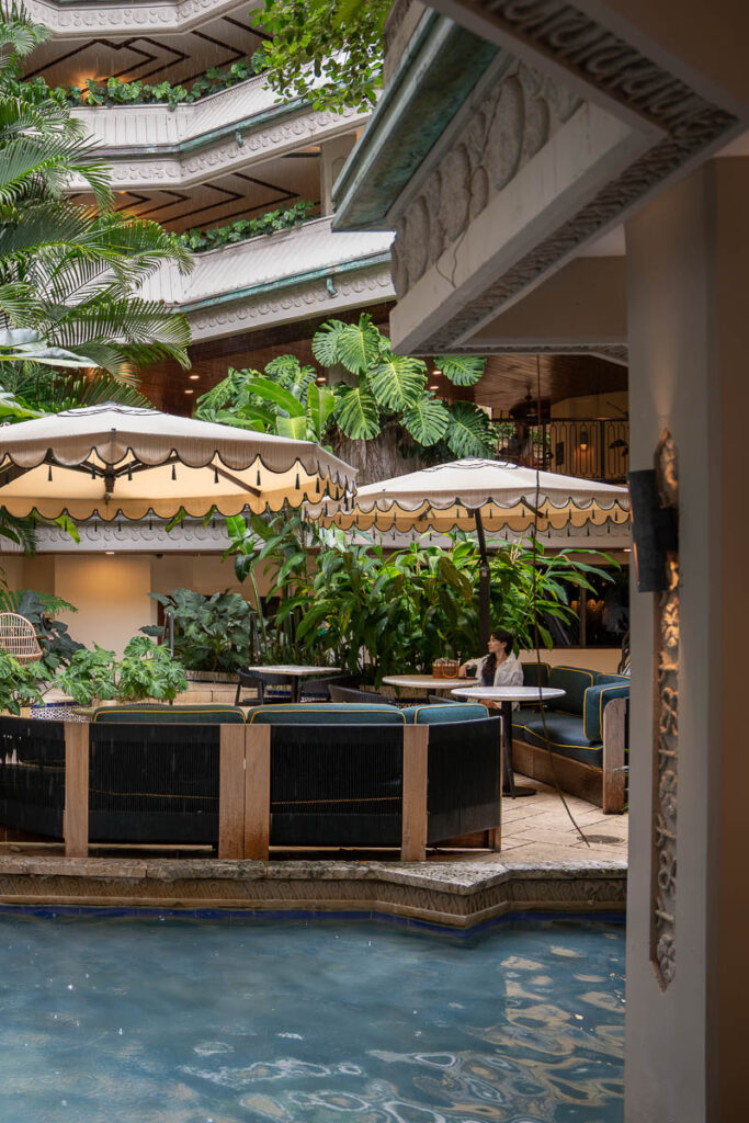 Mayfair House Coconut Grove Fountain Garden Seating Area
